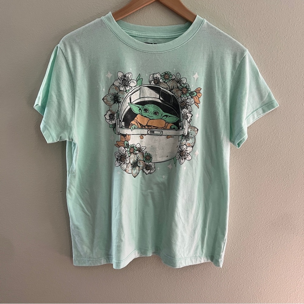 Star Wars Yoda T-Shirt, Mint Green, Size L